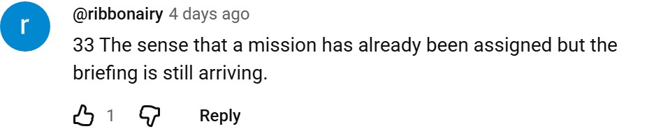 Real YouTube comment