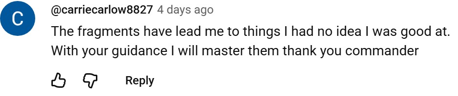 Real YouTube comment